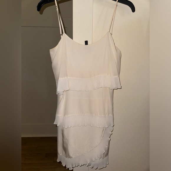 BCBG White Ruffle Dress - Picture 3 of 6